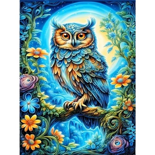 Owl 5d diamond painting full drill diamond art kit mosaic art diamond puzzles for adults