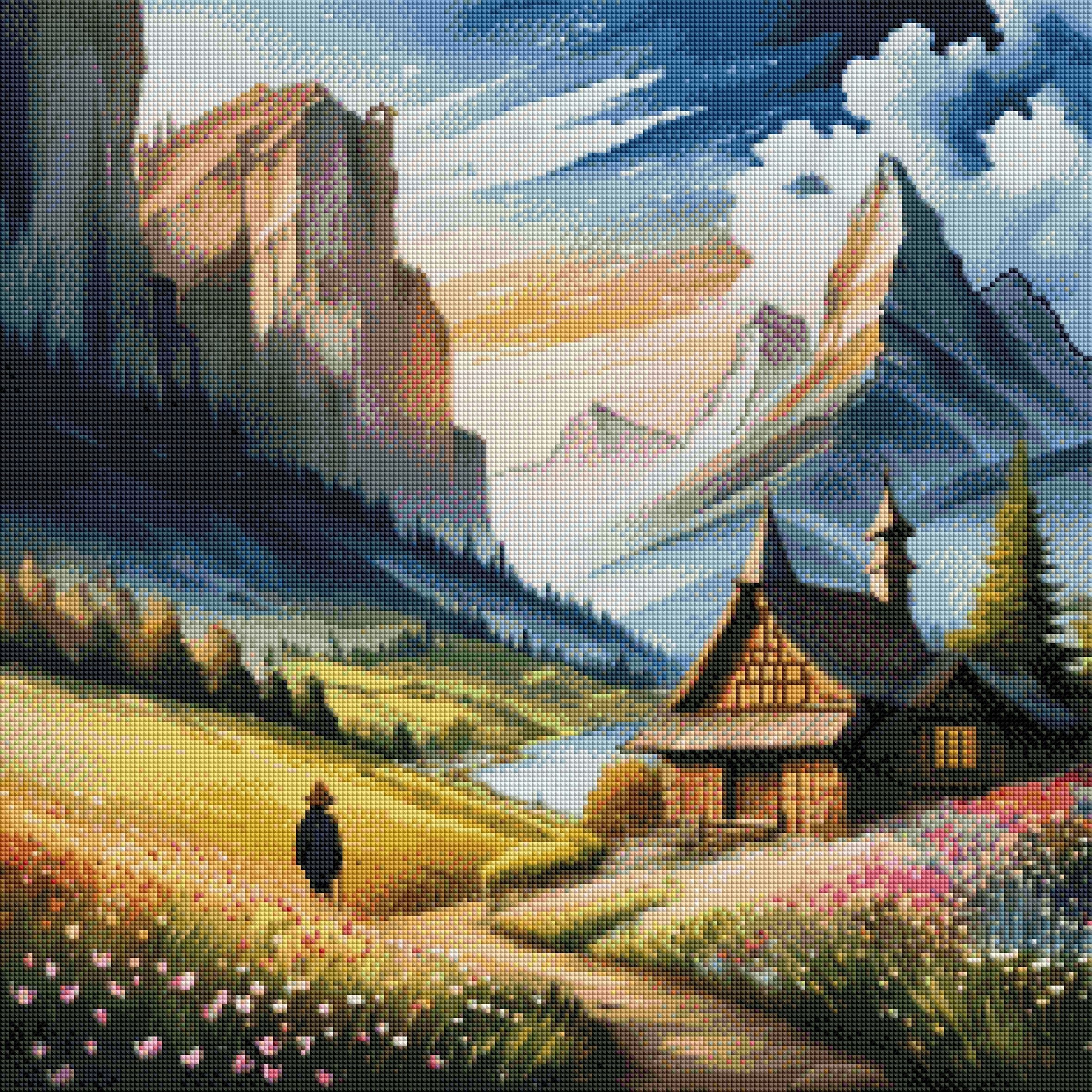 G-63 Fresh Valley Paint Diamond Art Dot Wall Painting DIY 5d Custom Craft Art Kit of wall Decor Diamond Painting