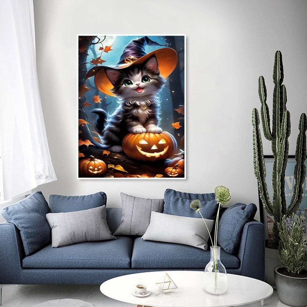Halloween Diamond Art Painting Pumpkin5D Diamond Painting DIY Full Drill Wall Art Home Decor Custom Own Picture Paint Wholesale