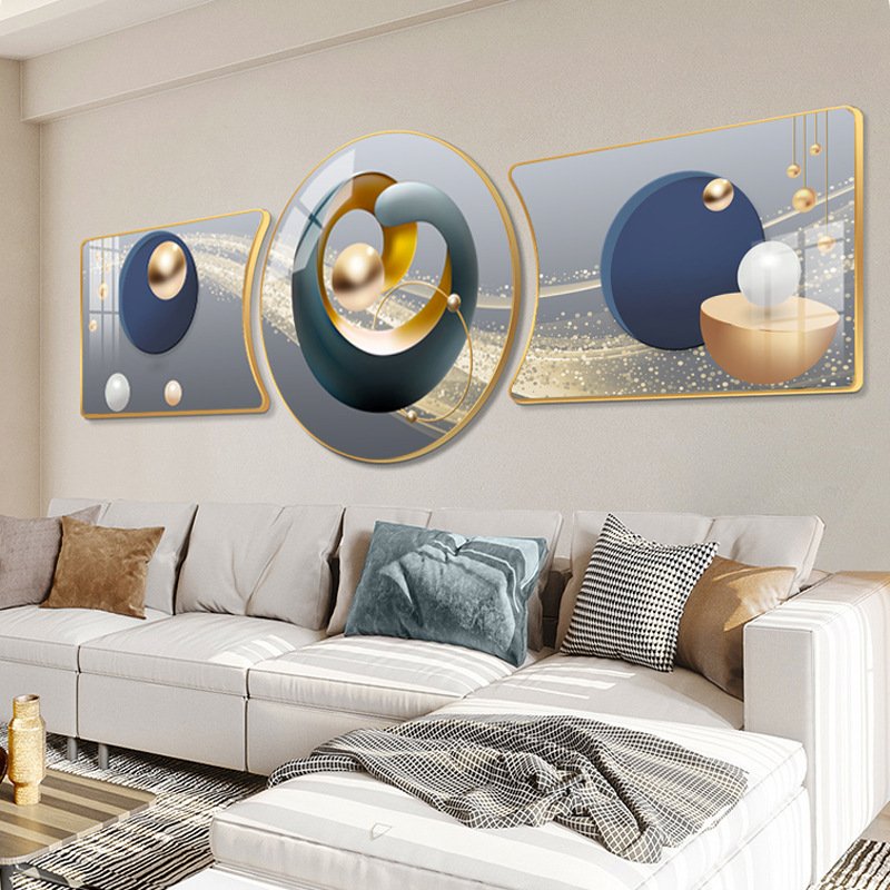 Nordic Color 3 Piece Set Fashion Abstract Living Room Home Decoration Diamond modern geometric wall art paintings