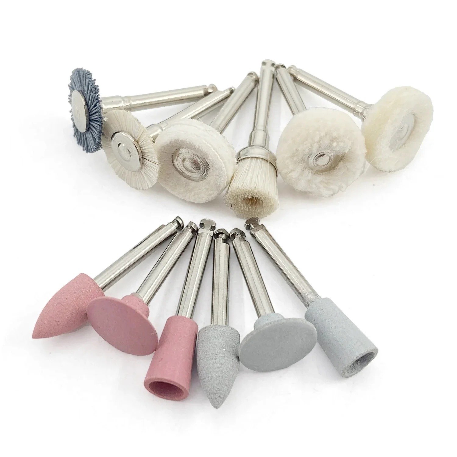 12pcs/Box Dental Tools Polisher Kit PK004 For Low-Speed Handpiece Dental Composite Kit Dentistry Porcelain/Natural Teeth