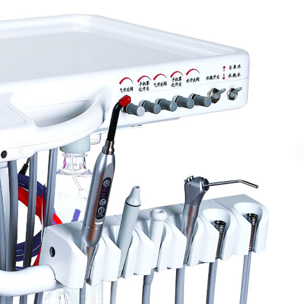 Dental High Quality Mobile Manufacturer Price Cart Unit Mini Portable Mobile Unit with LED Curing Light Ultrasonic Scaler