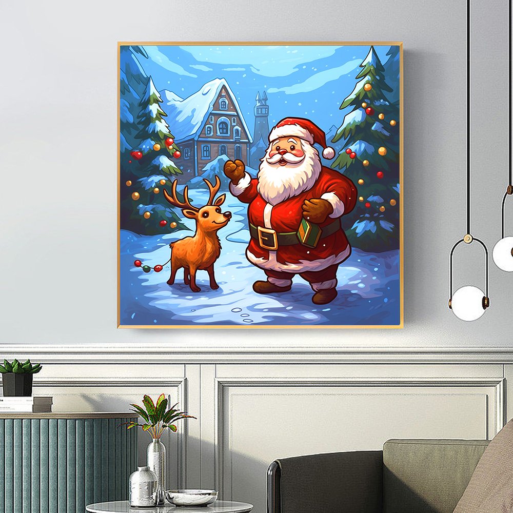 Wholesale price diy custom 30*40 5D snowman Christmas gifts diamond painting kit mosaic painting