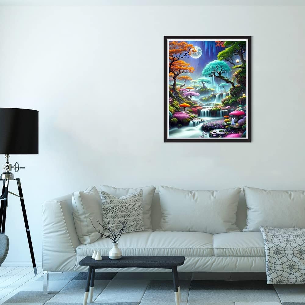 Simple and easy to use diamond stickers for forest fairyland diamond paintings beautiful landscape diamond paintings 30*40cm