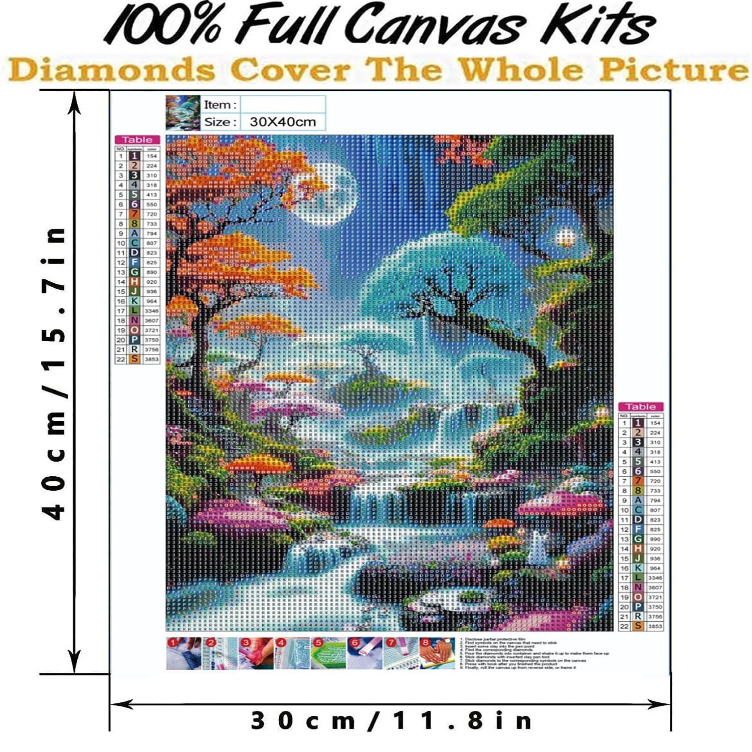 Simple and easy to use diamond stickers for forest fairyland diamond paintings beautiful landscape diamond paintings 30*40cm