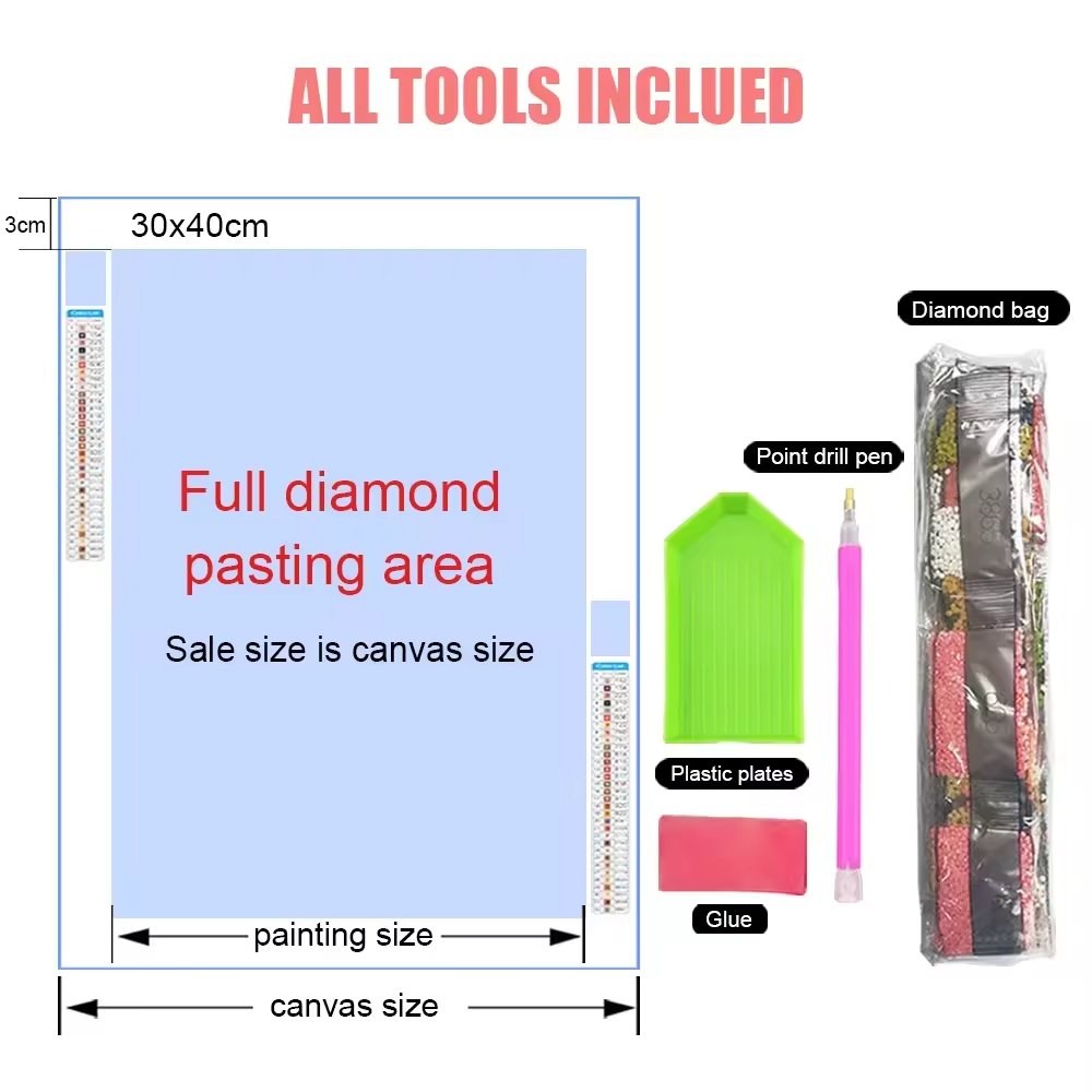 Wholesale 5D Diy Custom Diamond Painting Kit Full Diamond Photo Painting Round Square Diamond Painting