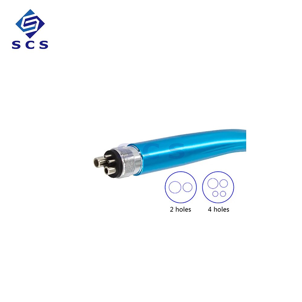 2/4 Holed Colorful Dental Turbine Push Buttonhigh Speed Handpiece