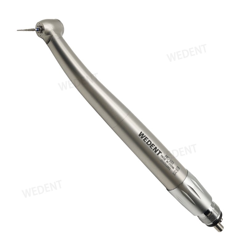 Medical Equipment Push Button Quick Coupling Connector High Speed Dental Handpiece with Optic Fiber Light