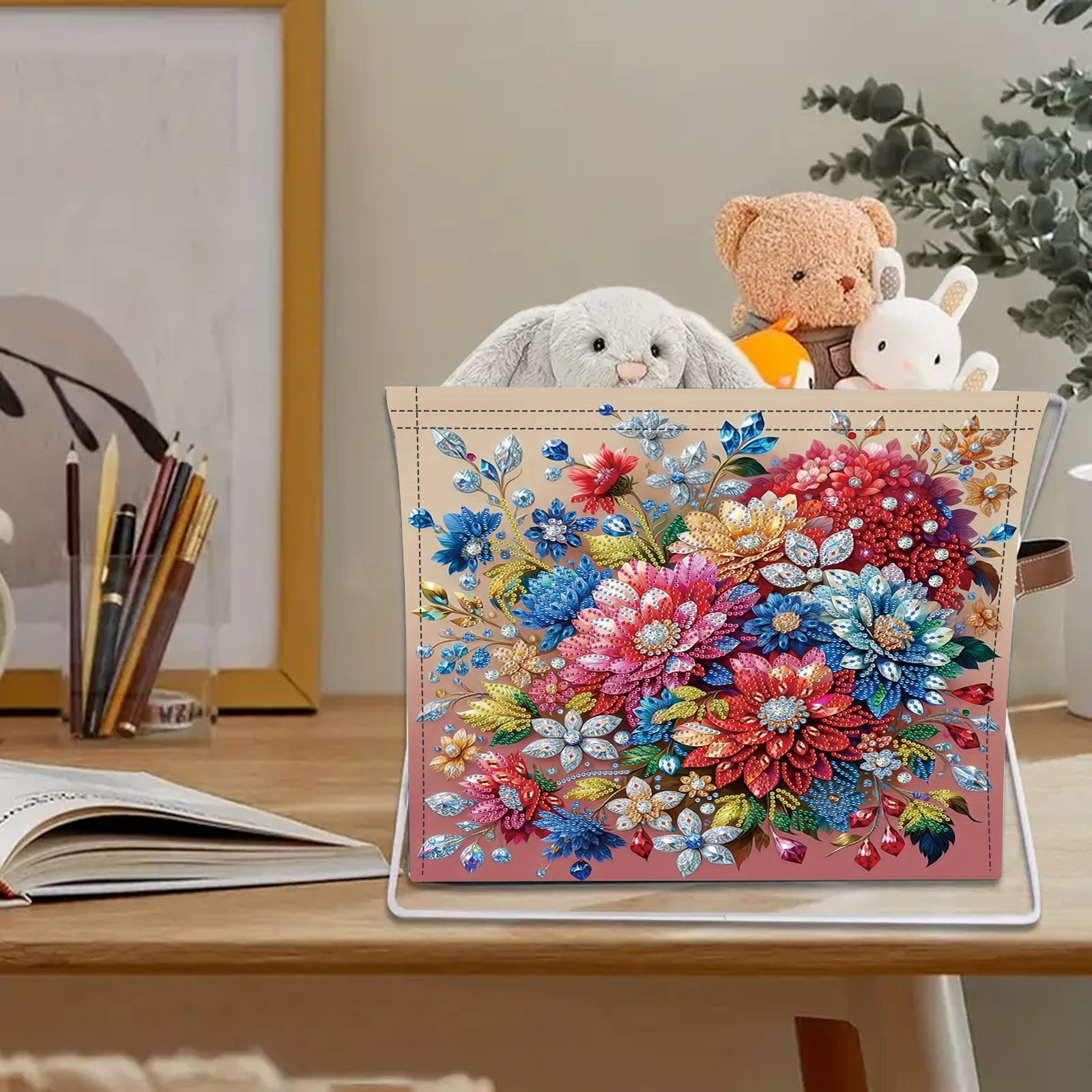 foldable diamond painting crystal DIY craft storage pouch