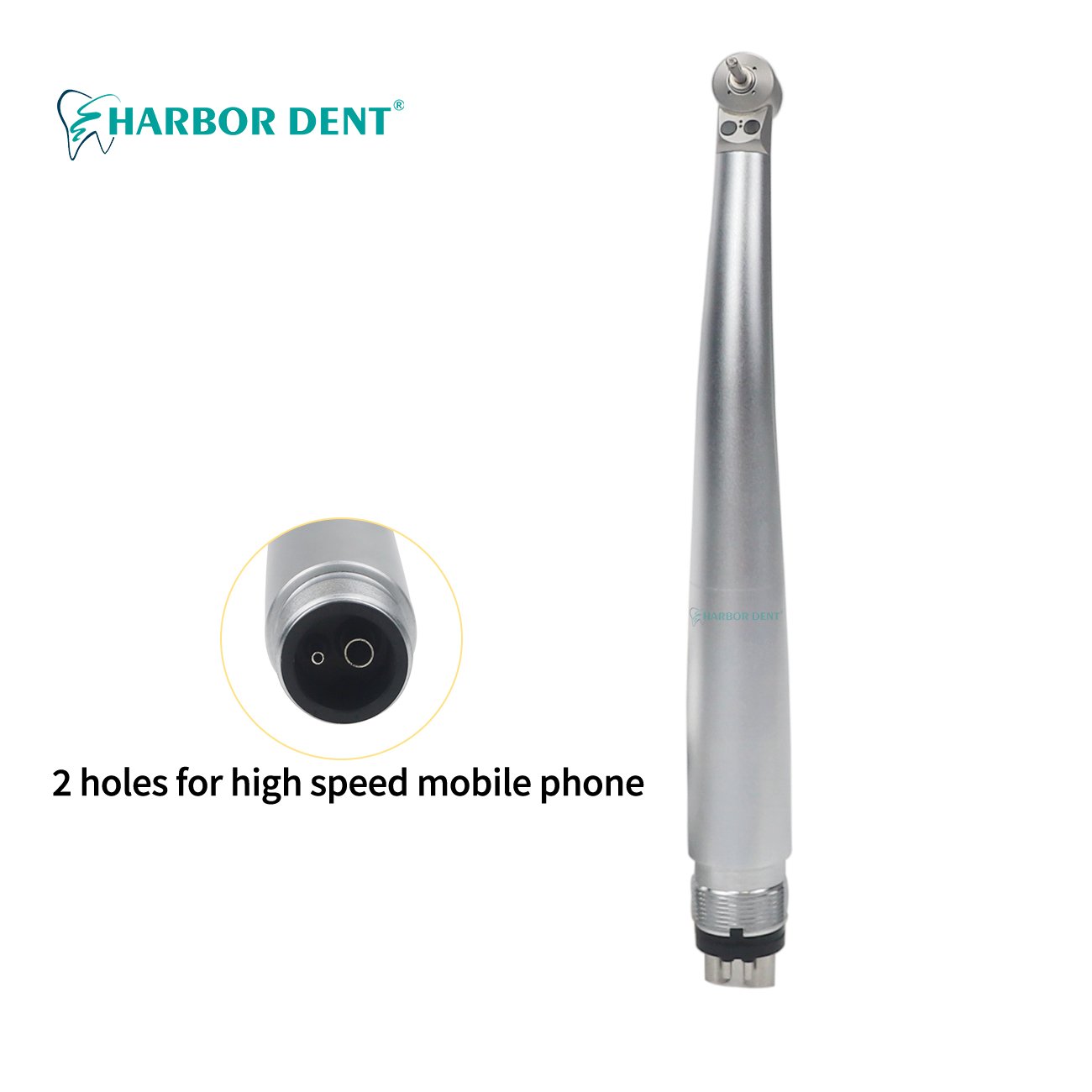Push Type Antisuction 2 Holes Children Single Water Spray Push Button Air Turbine Dental High Speed Handpiece with 2light
