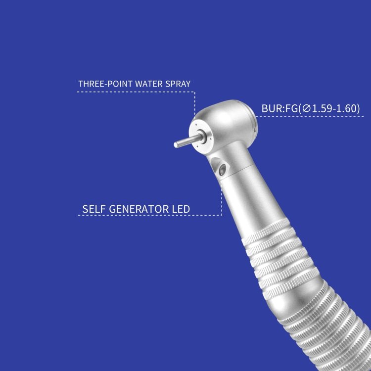dental manufacturer Foshan Pinheng direct sale high speed dental LED handpiece push botton 3 water spray China manufacturer