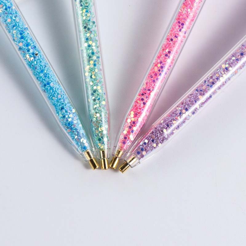 Diy Diamond Painting Pen With Fluffy Ball Tools Lipstick Pen Stick Drill Pen Diamond Embroidery Transparent In The Middle Drill