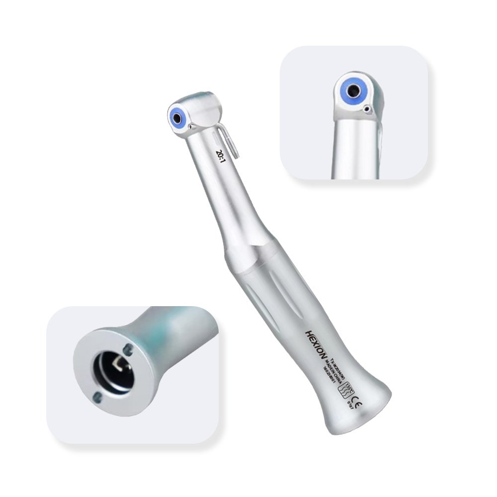 20:1 Dental Implant Handpiece Push Button Low Speed Reduction E-Type Connector Contra Angle Handpiece Torque 80Ncm