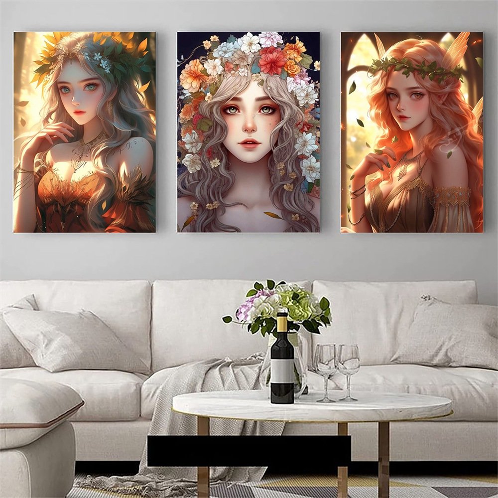 Wholesale DIY Diamond Mosaic Painting For Beginners Flower Wreath Girl Full Drill Embroidery With Diamonds Painting Home Decor