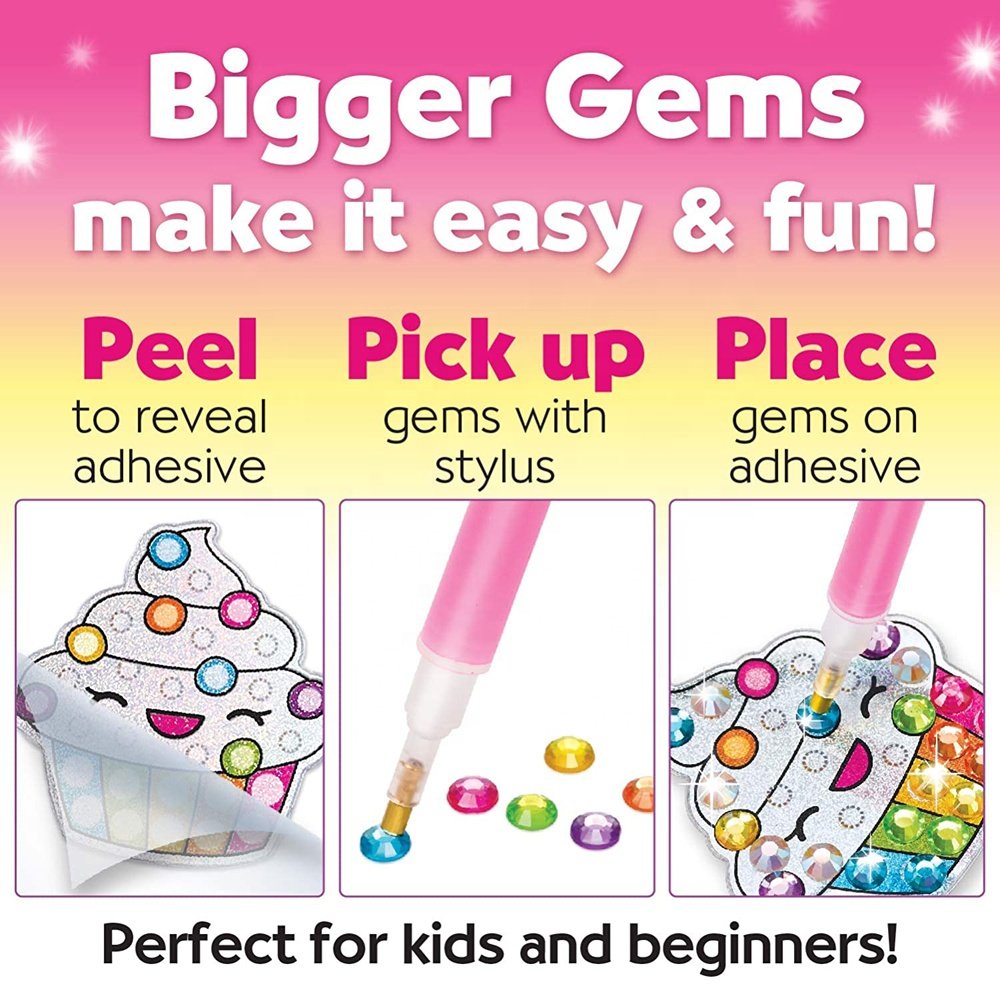 5D diamond art stickers kits kids DIY gem diamond arts and crafts painting stickers toy for handmade ornaments, sun catchers etc