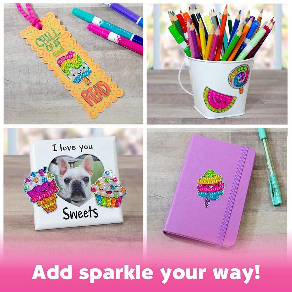 5D diamond art stickers kits kids DIY gem diamond arts and crafts painting stickers toy for handmade ornaments, sun catchers etc