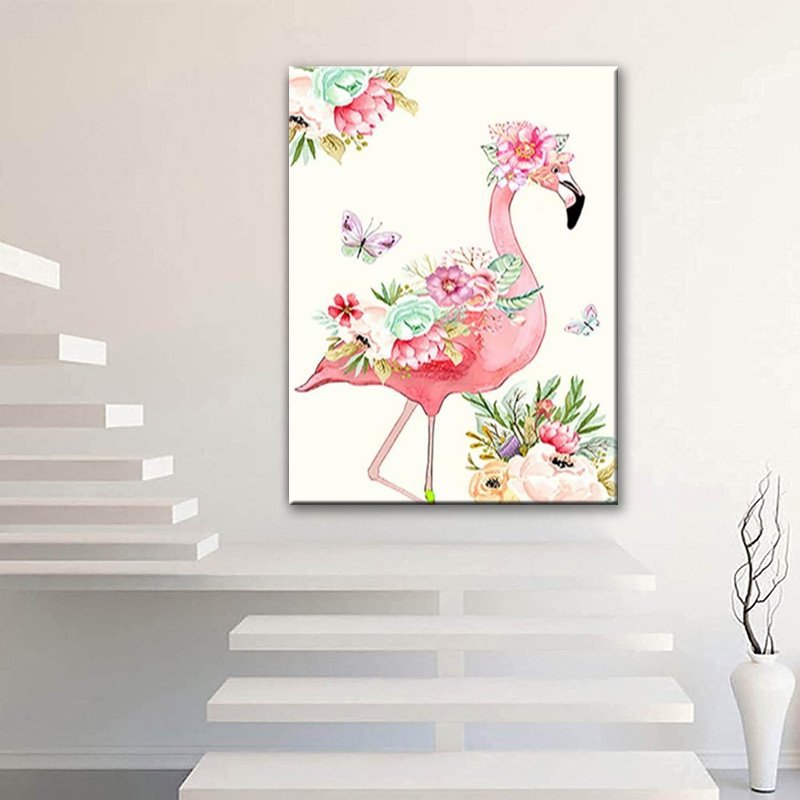 Factory Wholesale 5d Diy Diamond Painting Kits Animal Series Flamingo Full Drill Ab Diamonds Custom Design Handmade Home Decor