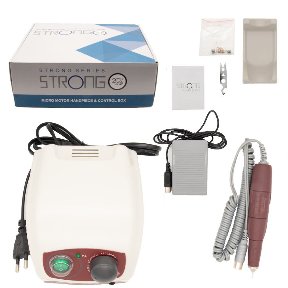 BEAUTY HEART 45000rpm Red Handpiece Nail Drill Machine Professional s trong 207B Portable Jewelry Polishing Engraving Machine