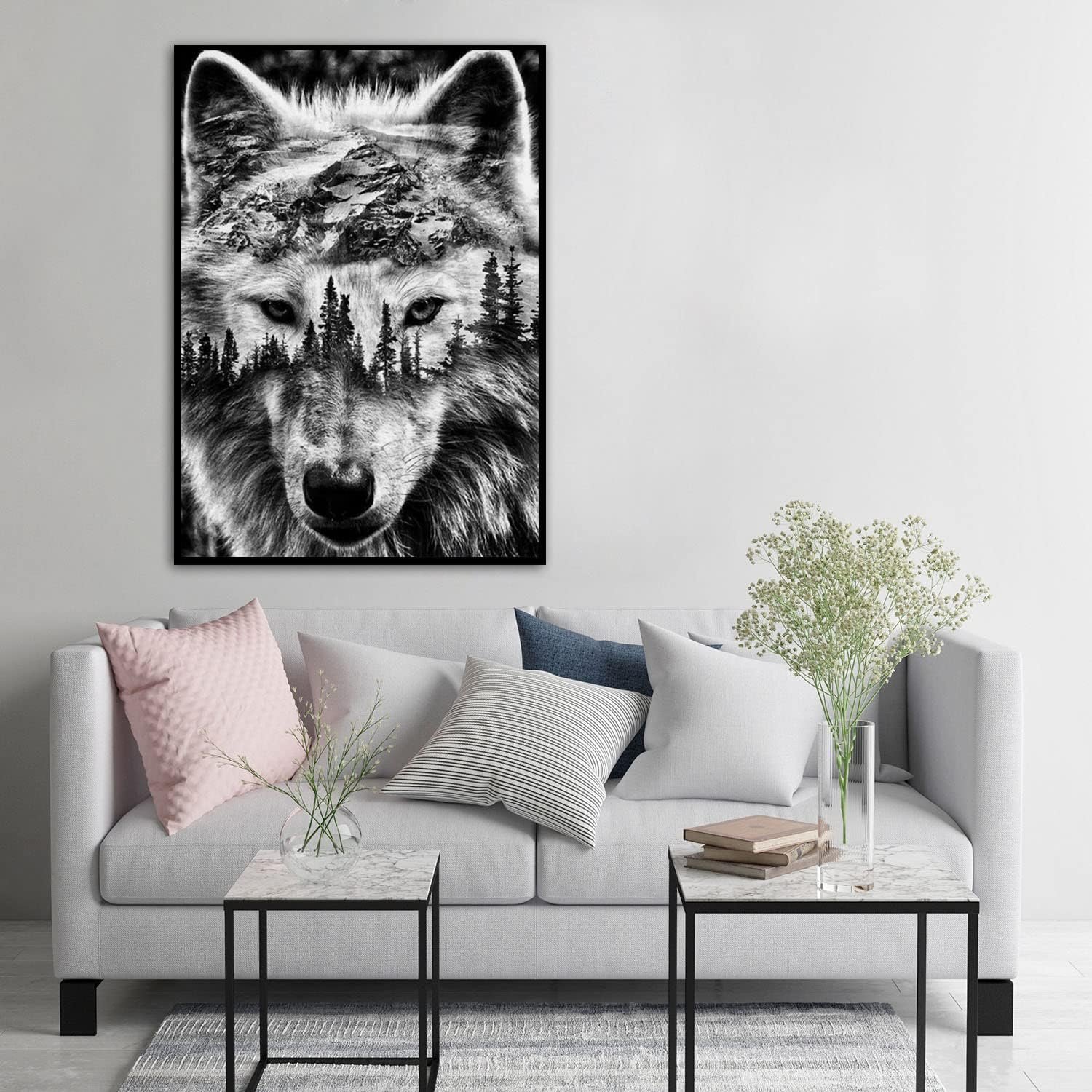 Adult Diamond Painting Set Forest and Wolf 5D Beginner Diamond Painting Crafts Home Wall Decoration Art home decor accessories