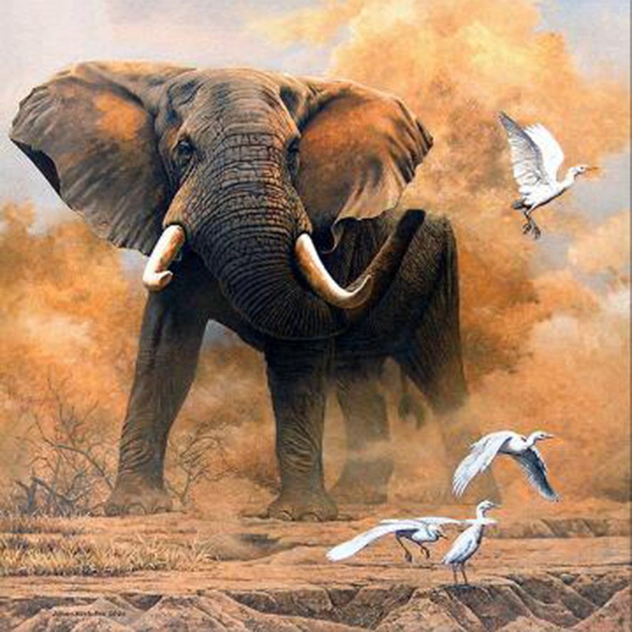 Elephant Animal Diamond Painting Handmade Full Diamond 5d Diamond Painting Elephants