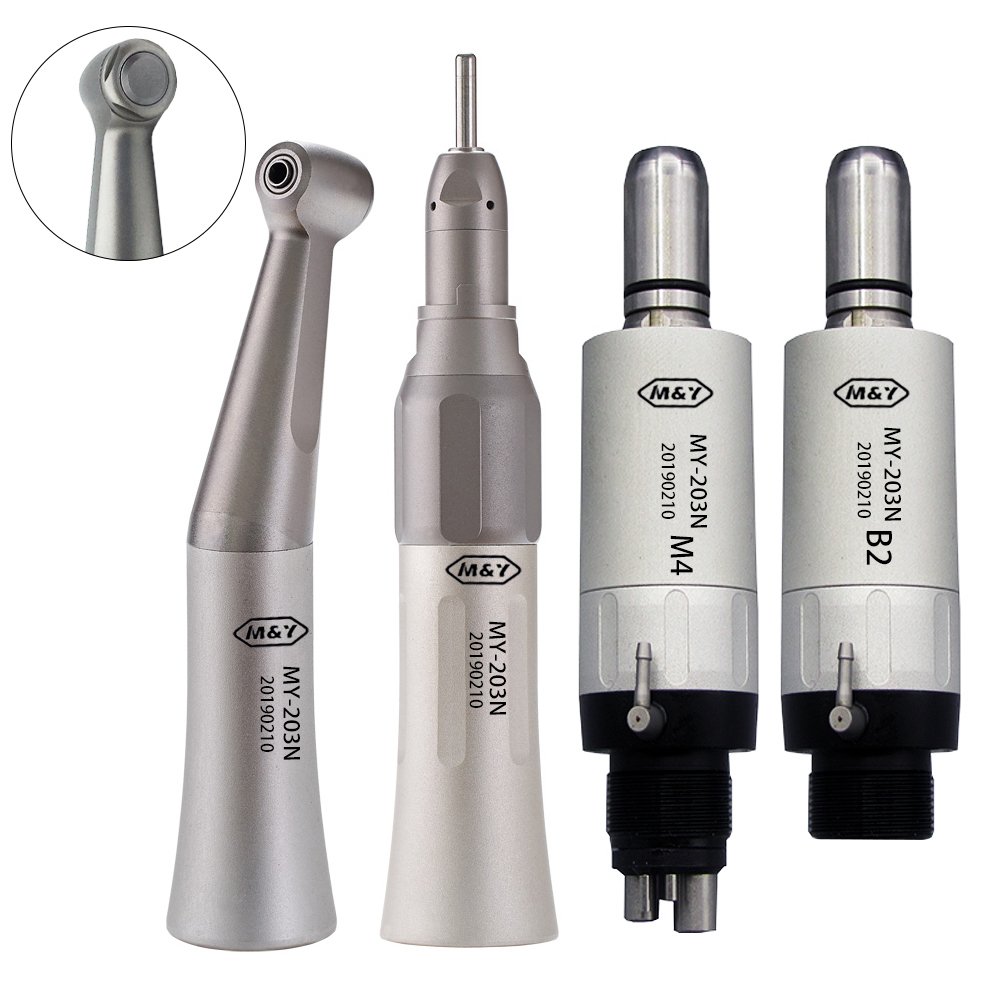Dental Low Speed Handpiece FX Kits Teeth Polishing Tool 2/4Holes E-type Air Motor Contra Angle Straight Set Dentists Equipment