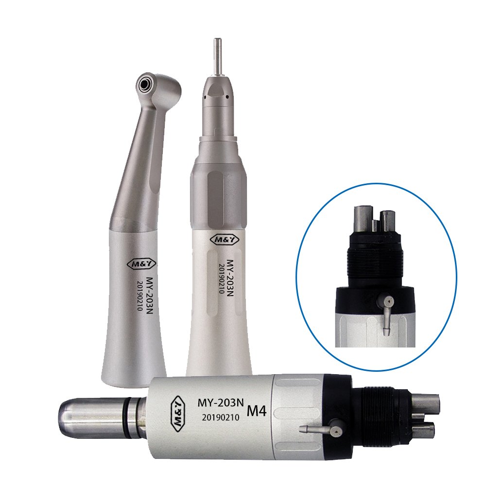Dental Low Speed Handpiece FX Kits Teeth Polishing Tool 2/4Holes E-type Air Motor Contra Angle Straight Set Dentists Equipment