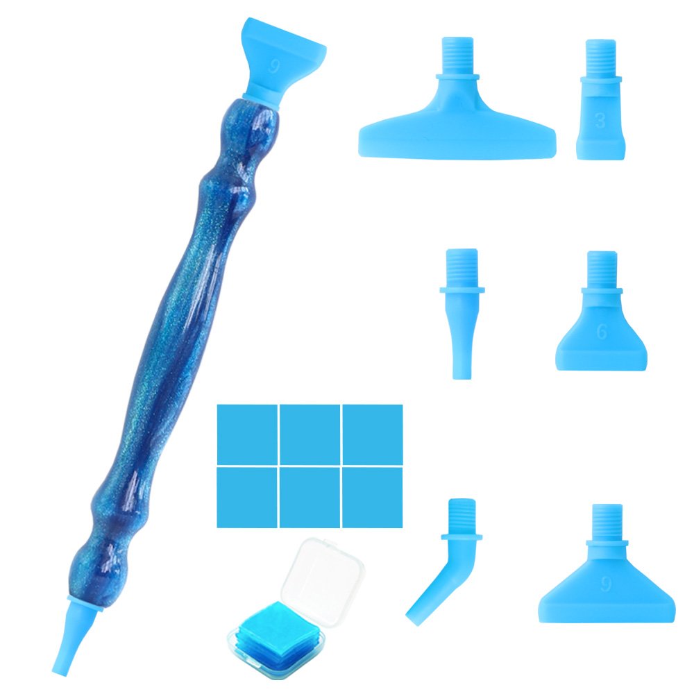 5d Diy Diamond Painting Pen Tools Diamond Painting Resin Point Drill Pens, 6 Replacement Plastic Pen Tips, Clay, Fast,Convenient