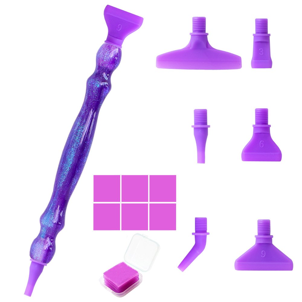 5d Diy Diamond Painting Pen Tools Diamond Painting Resin Point Drill Pens, 6 Replacement Plastic Pen Tips, Clay, Fast,Convenient