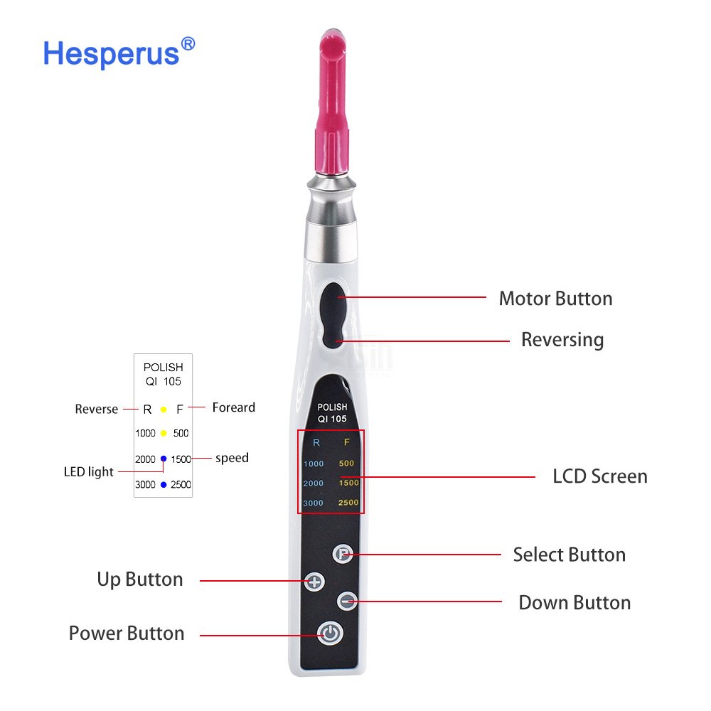 hesperus Dental Endo Motor Endo Straight Prophy Handpiece Endodoncia Cordless Rotary Endomotor