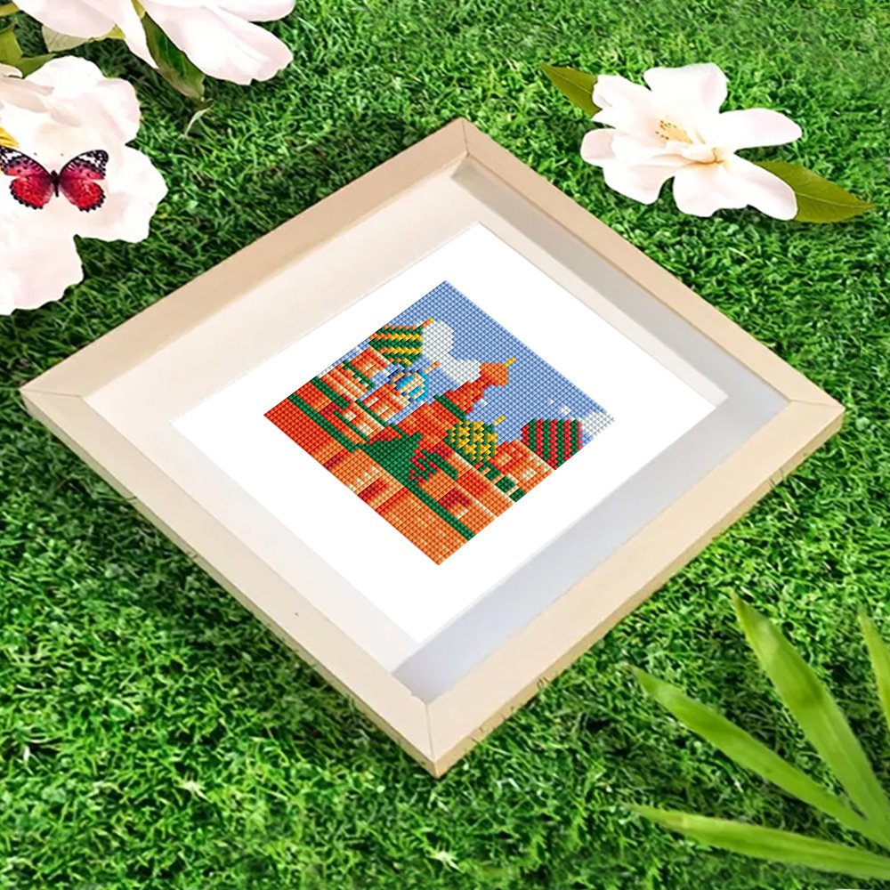 10pcs 13x13 Famouse Building Diamond Embroidery Picture 5D Diamond Painting Kits for Adults