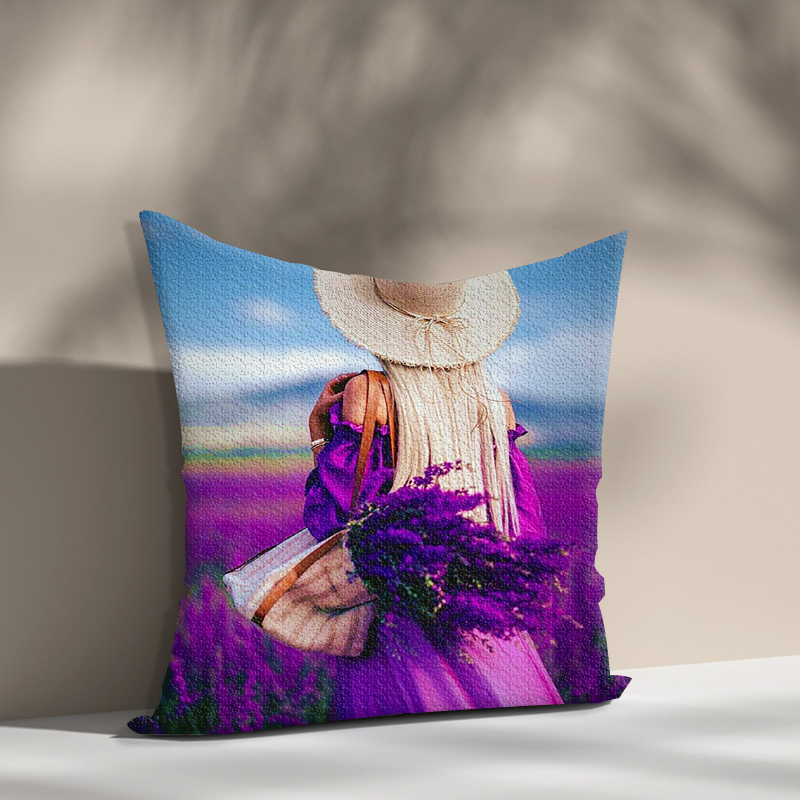 DIY pillow Lavender Woman Diamond Painting Pillow Case Mosaic diamond painting for Home Decor