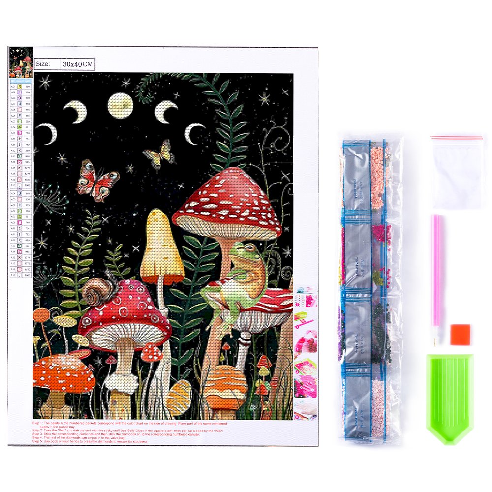 Color Goldfish 5D Crystal mushroom Painting Living Room Wall Decoration Diamond Painting Home Front Office Decoration