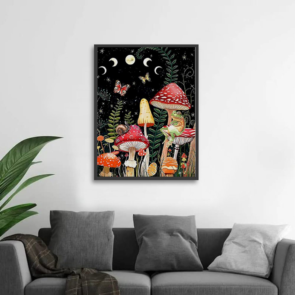 Color Goldfish 5D Crystal mushroom Painting Living Room Wall Decoration Diamond Painting Home Front Office Decoration