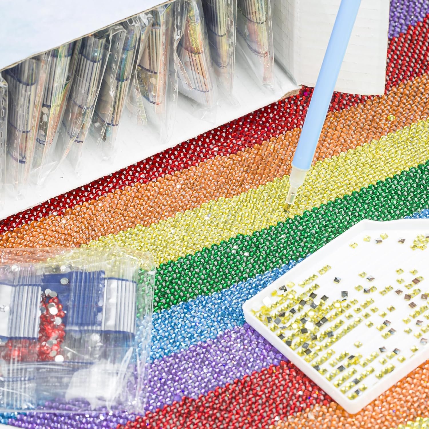 R-05/06 Sparkling Mosaic Art Beads 2.5/2.8mm Square Round Shiny Resinstone Diamond Painting Crystal Drills