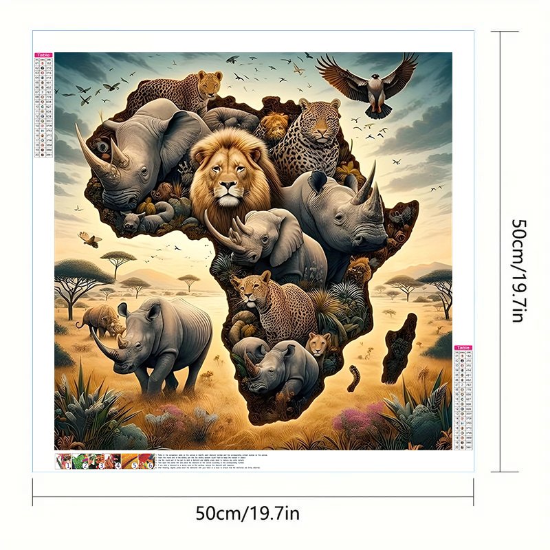 OEM/ODM Custom 5D DIY Animal Migration 50*50cm Diamond Painting Home Decor Full Round Acrylic Drill Diamond Painting