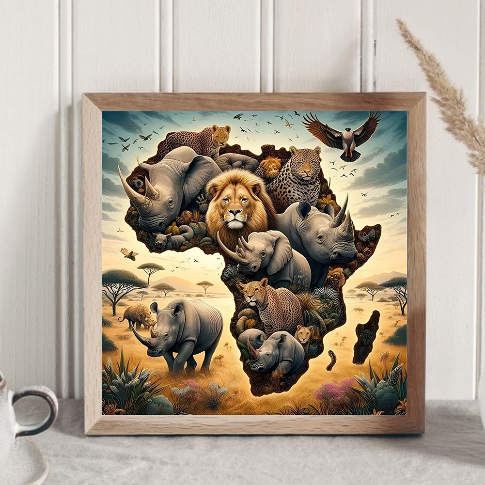 OEM/ODM Custom 5D DIY Animal Migration 50*50cm Diamond Painting Home Decor Full Round Acrylic Drill Diamond Painting