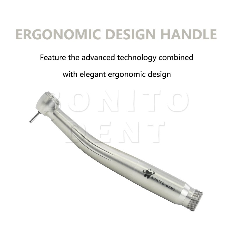 Dental Drill Handpiece Max3 Self-generating LED Dental High Speed Push Button Type Turbine Handpiece Quattro Water Spray