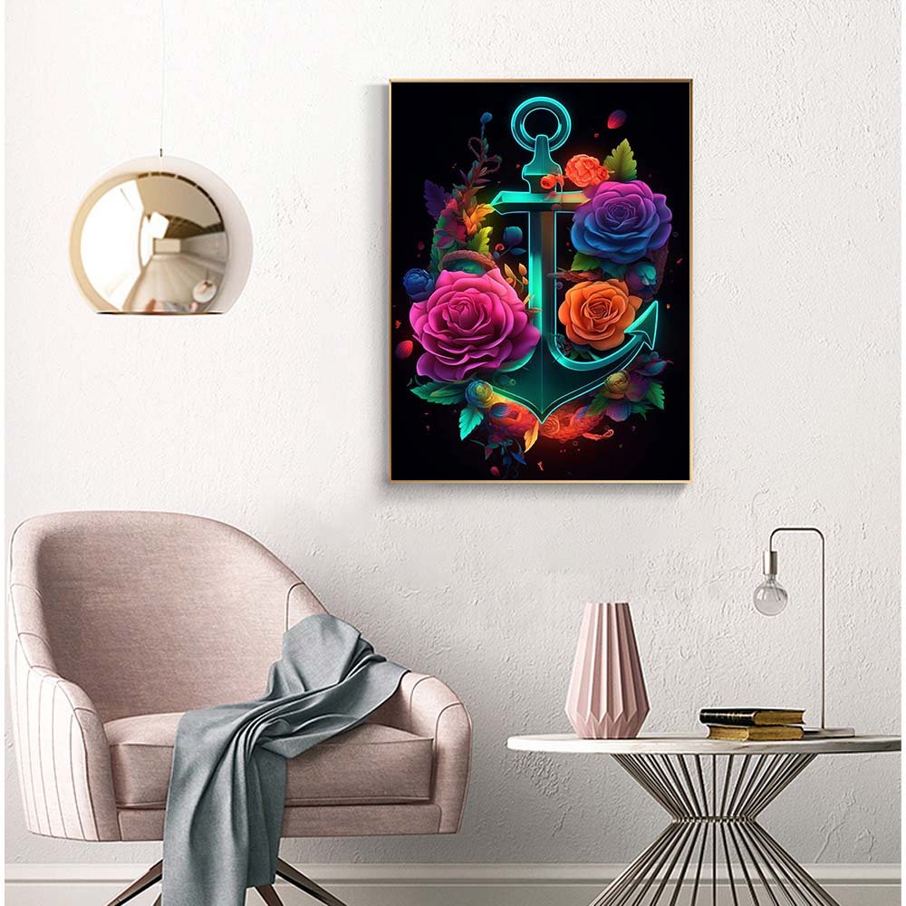 New DIY Round Diamond Painting Flower for Adult Full Drill Paint with Diamonds Kits 5D Diamond Art for Wall Decor