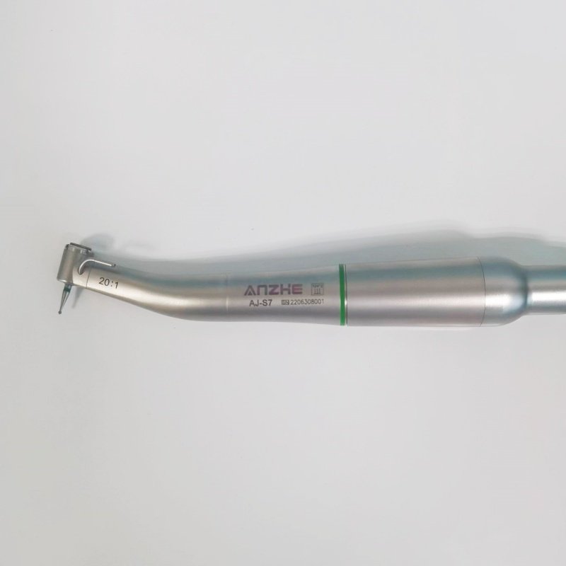 Surgical dental micro motor drill 20:1 reduction optic fiber dental handpiece green ring contra angle implant handpiece