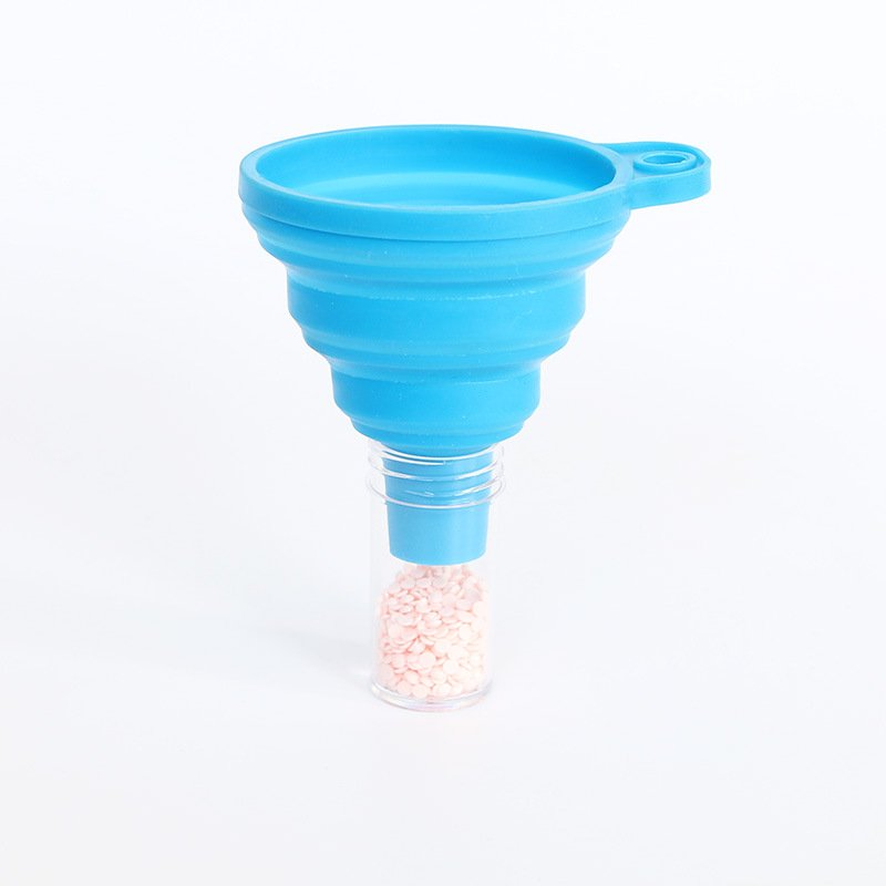 Diamond Painting Small Silicon Funnel Inverted Drill Silicone Telescopic Folding Drill Universal Repackaging Storage Tools