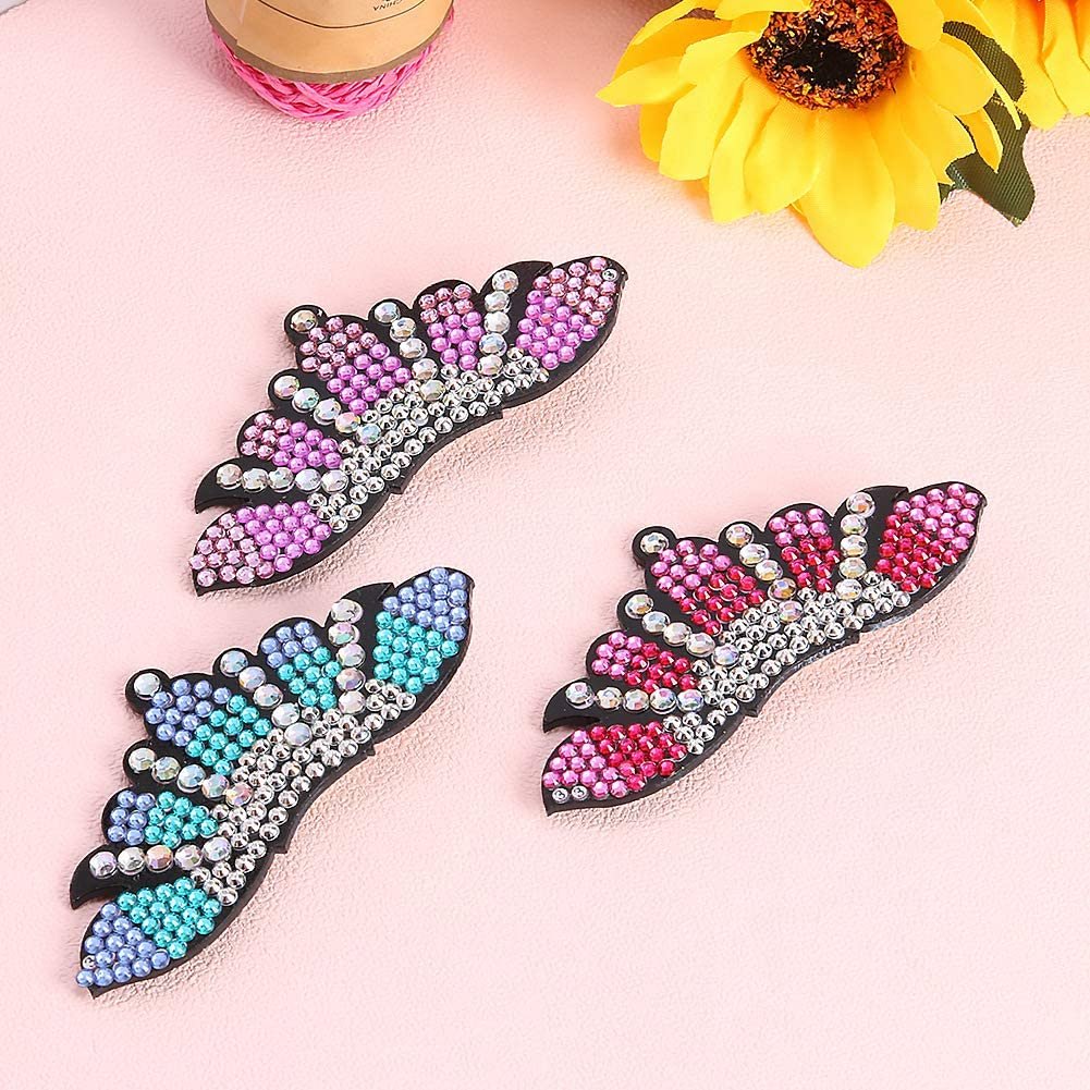 DIY Hair Clips Pins 3pcs Crown Shape DIY Full Drill Diamond Painting Hair Clip Women Hairpins Wedding Hair Accessories Art Craft