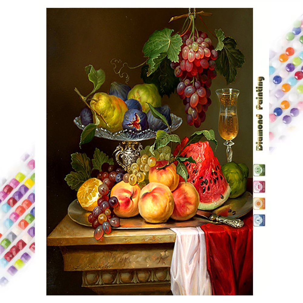 Fruit Diamond Art Painting Oil Painting 5D Diamond Painting DIY Full Drill Home Decoration Custom Picture Wholesale