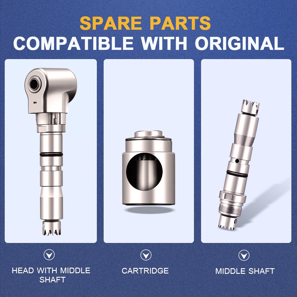 AI-X25L 1:1 CA Bur Low Speed Fiber Optic Contra Angle Dental Handpiece E-type Electric Micromotor blue ring laboratory Polishing
