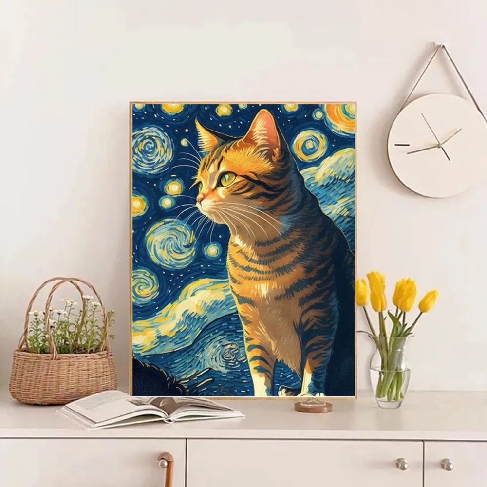 Paint Factory Direct diamond painting stift Colorful American shorthair cat diamond painting ab drills for kids