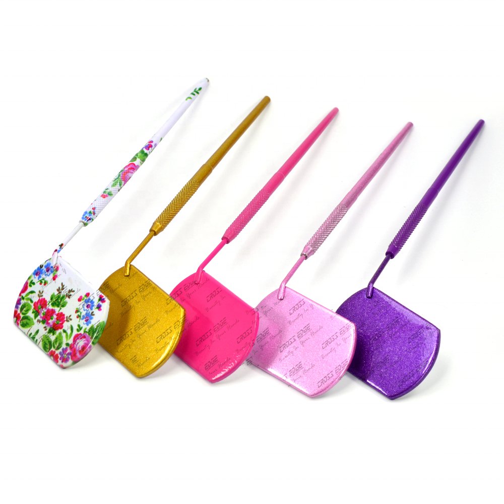 Large Square Stainless Steel Eyelash Extension Mirror with Long Handle Resin Material Pretty Makeup Lash Mirror