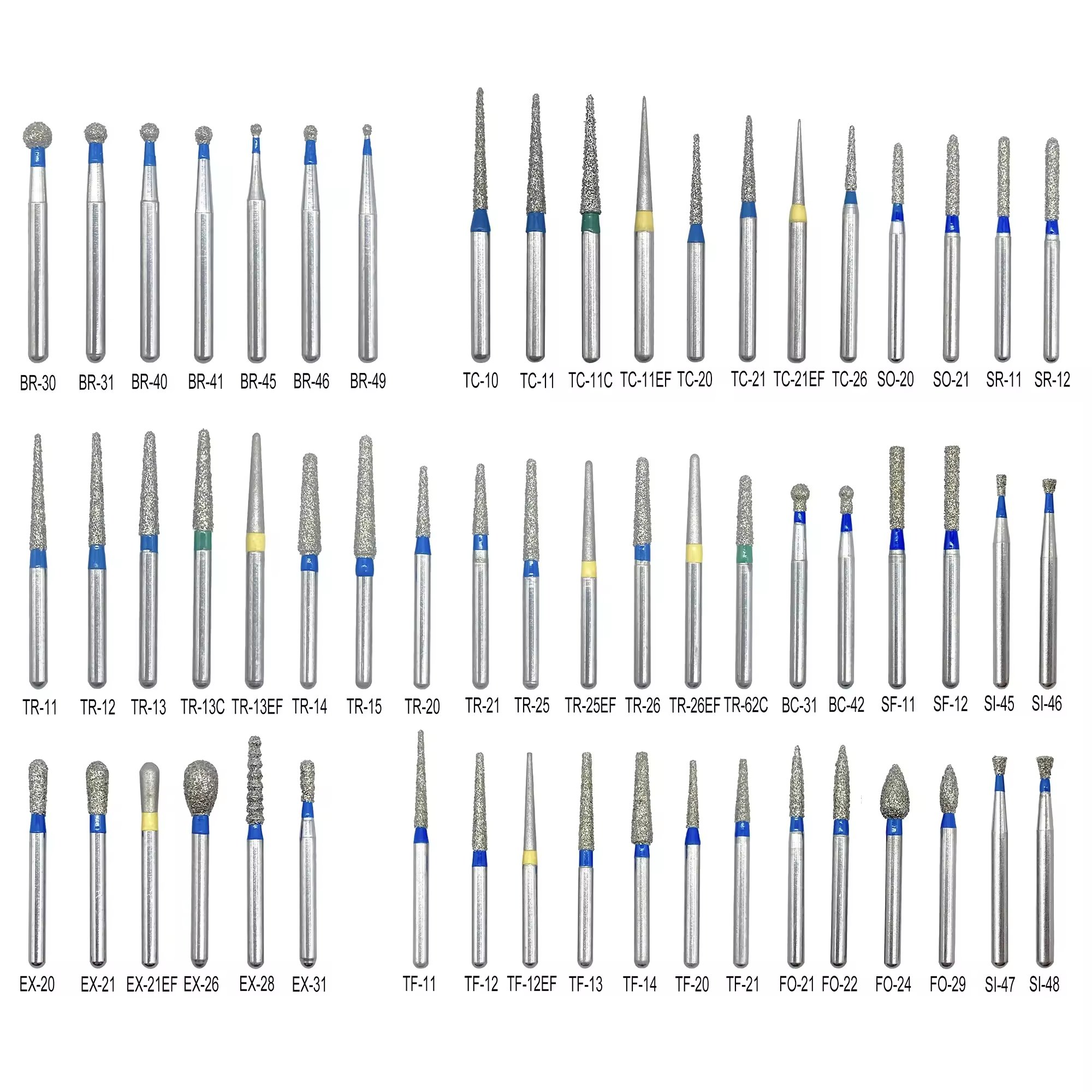 Dental Lab Equipment FG Drills for High Speed Handpiece Polishing Whitening Tools Dental Diamond Bur for Teeth Whitening