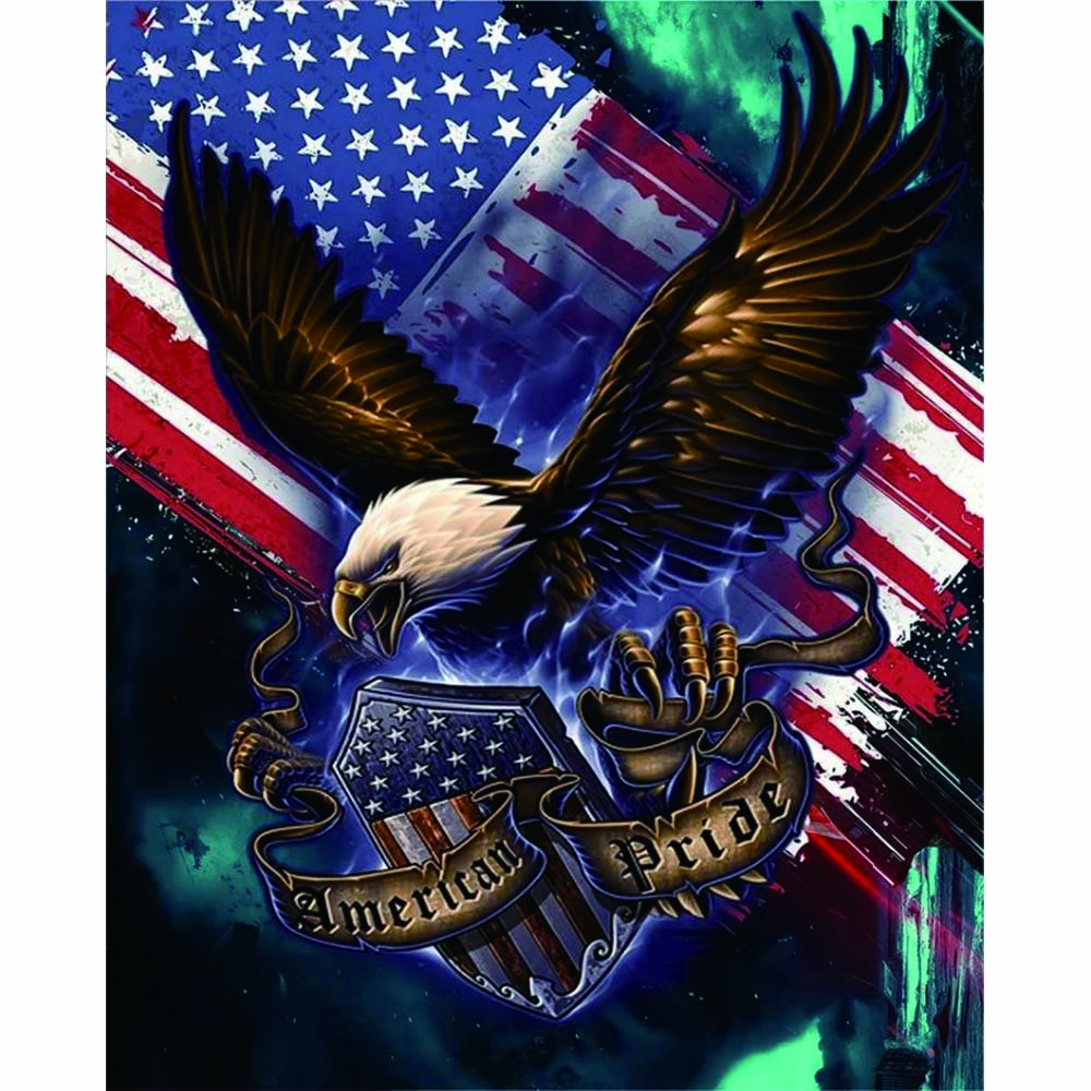 USA American Flag 5D Diamond Painting Kit Wholesale Eagle AB Diamond Painting Drills Motorcycle Fireworks Crystal Diamond Paint