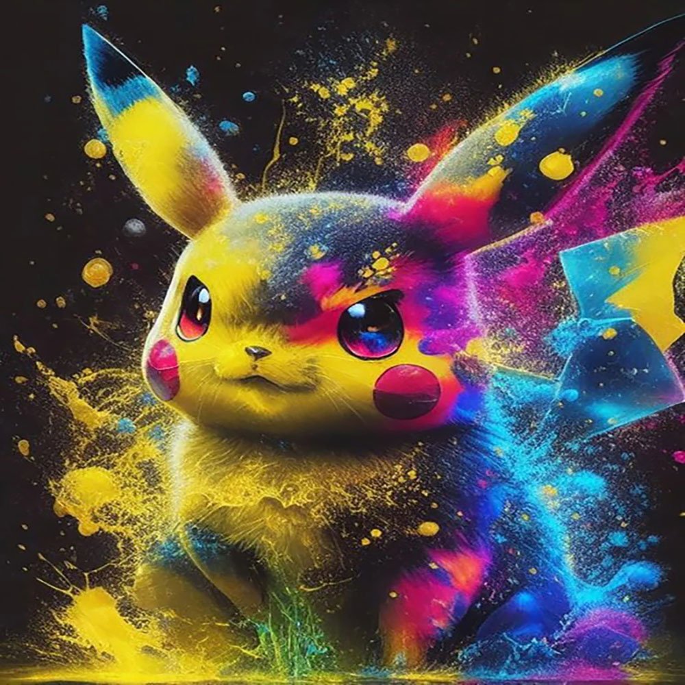 Cute Pikachu Diamond Painting High Colorful Contrast Painting Interactive Toy DIY 5D Diamond painting and wall decoration arts