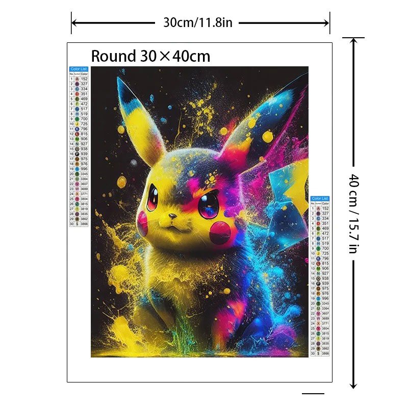 Cute Pikachu Diamond Painting High Colorful Contrast Painting Interactive Toy DIY 5D Diamond painting and wall decoration arts