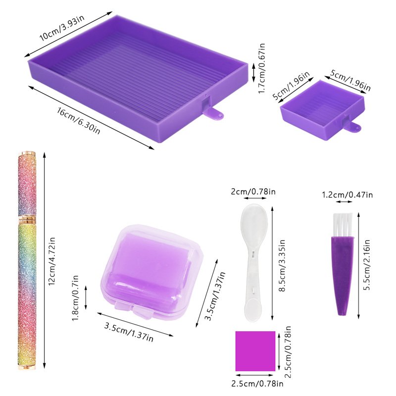 5d Diamond Painting Tools And Accessories Kit Storage Containers For Rhinestones Diamond Painting Drill Trays